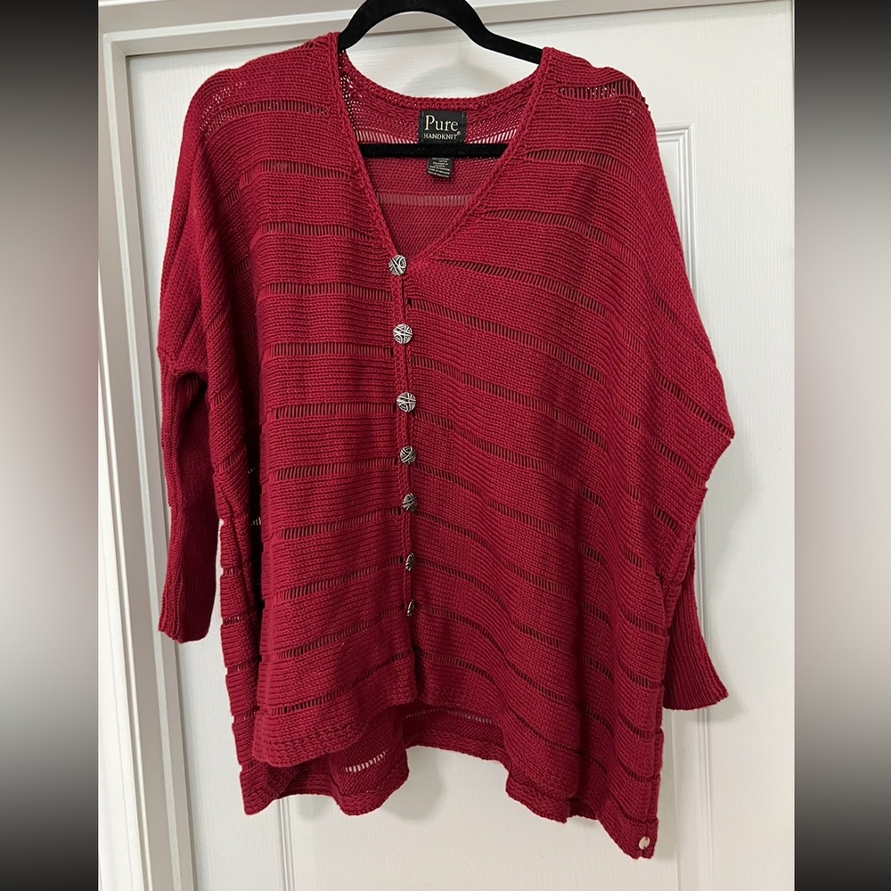 Pure handknit sweater • EUC • XS/S but oversized fit